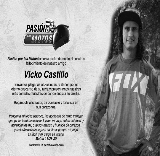 EN HONOR A ESTEFAN  VICKO CASTILLO (1991- 2018)